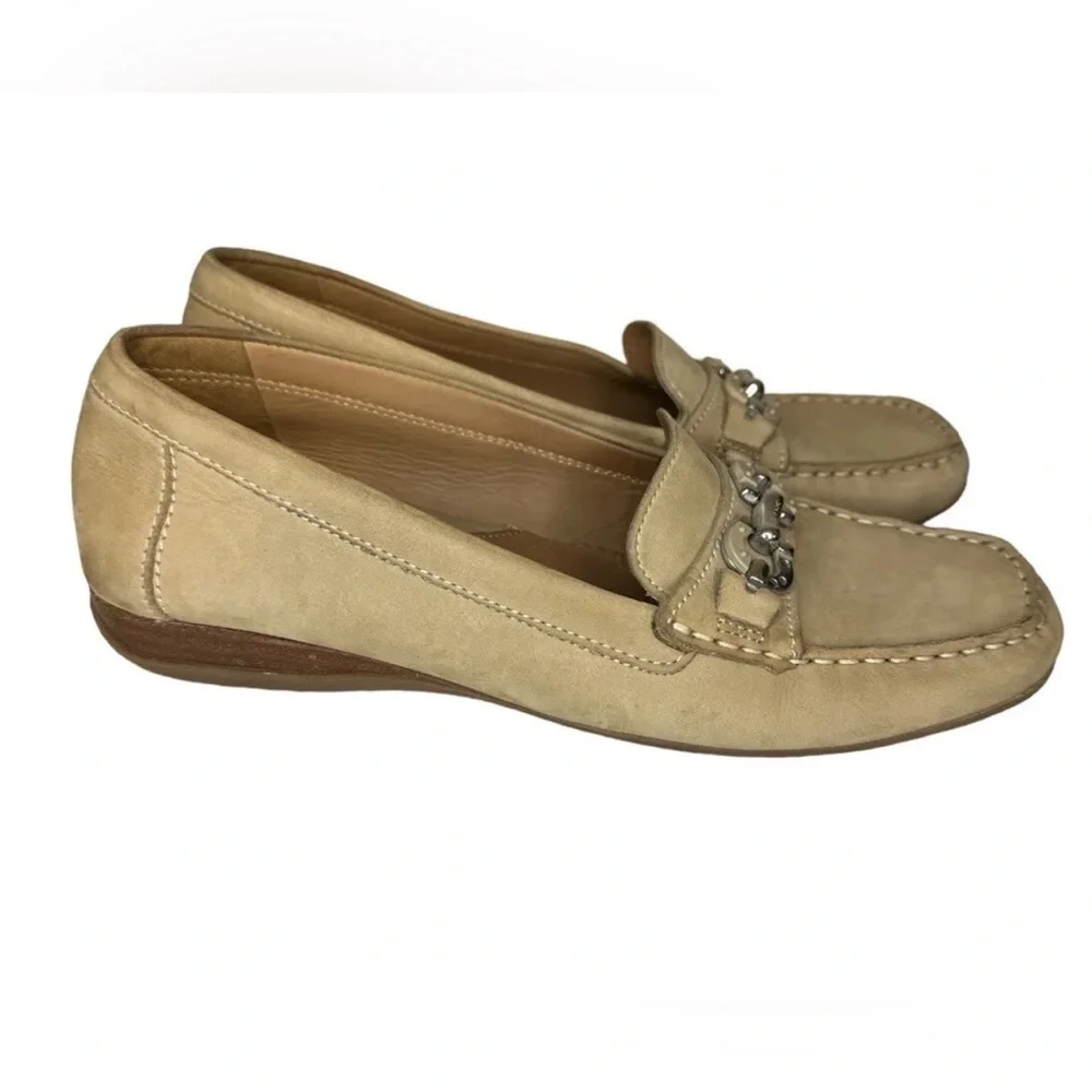 Geox Respira Women's ~ Size 39.5/ US 10 ~ Tan Horsebit Slip On Loafers Shoes